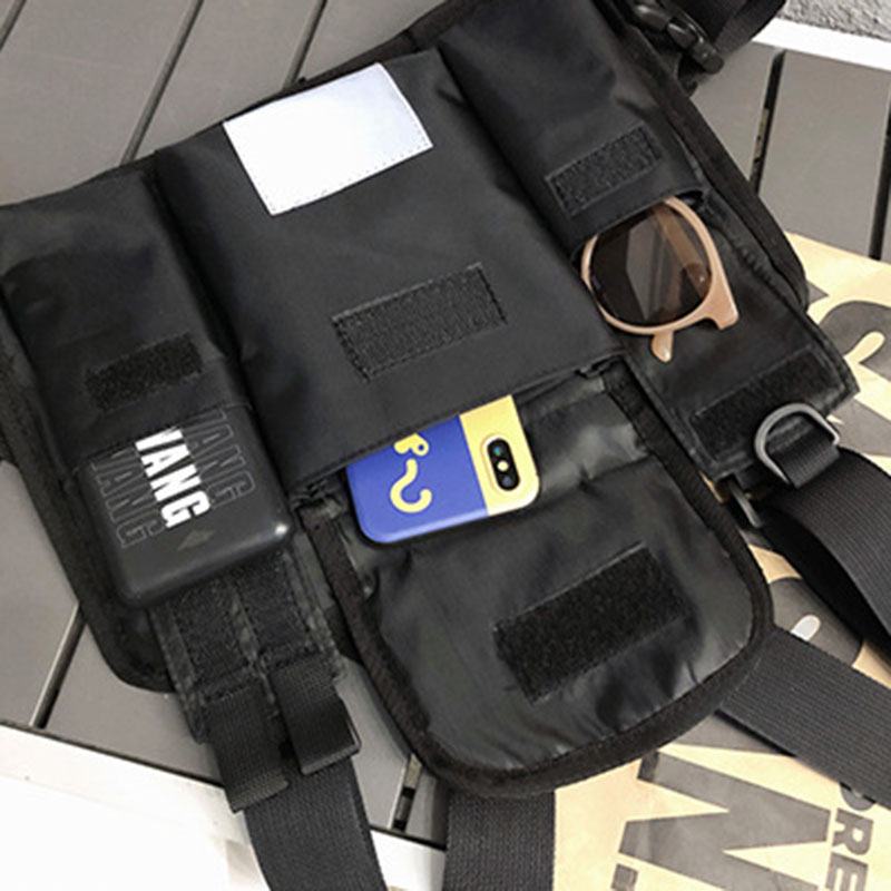 Unisex Oxford Cloth Letter Pattern Multi-pocket Tactical Bag Torba Na Klatkę Piersiową Plecak