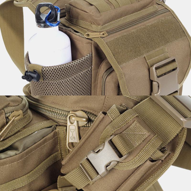 Unisex Oxford Cloth Tactical Camouflage Outdoor Game Riding Multi-carry Torba Podsiodłowa Torba Crossbody Torba Na Talię Plecak