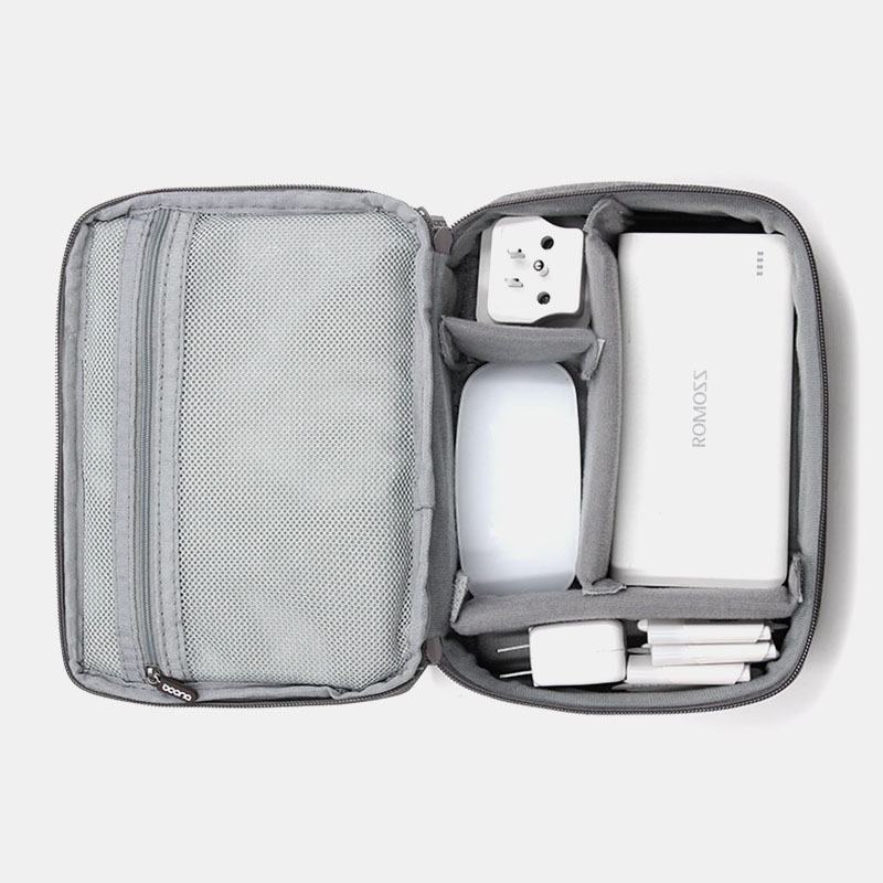 Unisex Oxford Duża Pojemność Wielofunkcyjny Zestaw Słuchawkowy Torba Do Przechowywania Linii Danych Power Bank Dysk Twardy Etui Ochronne Torebki