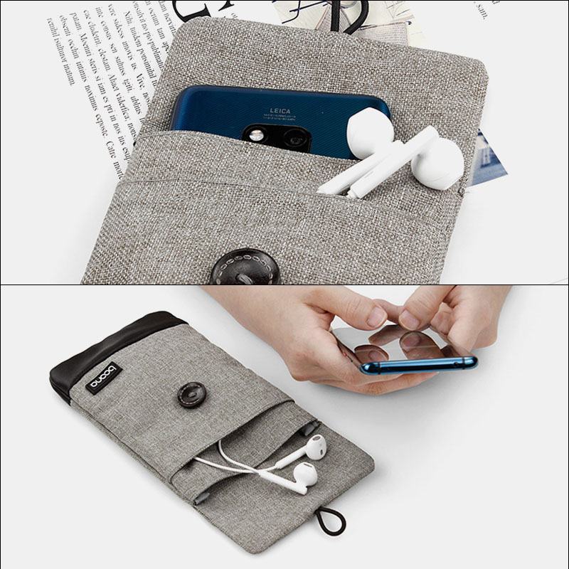 Unisex Oxford Pu Leather Przenośna Odporna Na Kurz Wodoodporna Mobilna Torba Na Zestaw Słuchawkowy Telefon Power Bank Torba Do Przechowywania Torby Kopertówki