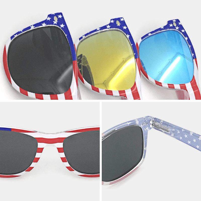 Unisex Patriotyczne Polarspex 80's Retro Modne Stylowe Okulary Przeciwsłoneczne