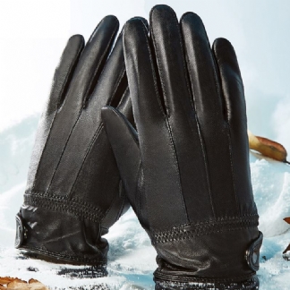 Unisex Prawdziwa Skóra Owcza Ekran Dotykowy Ciepłe Outdoor Casual Business Gloves