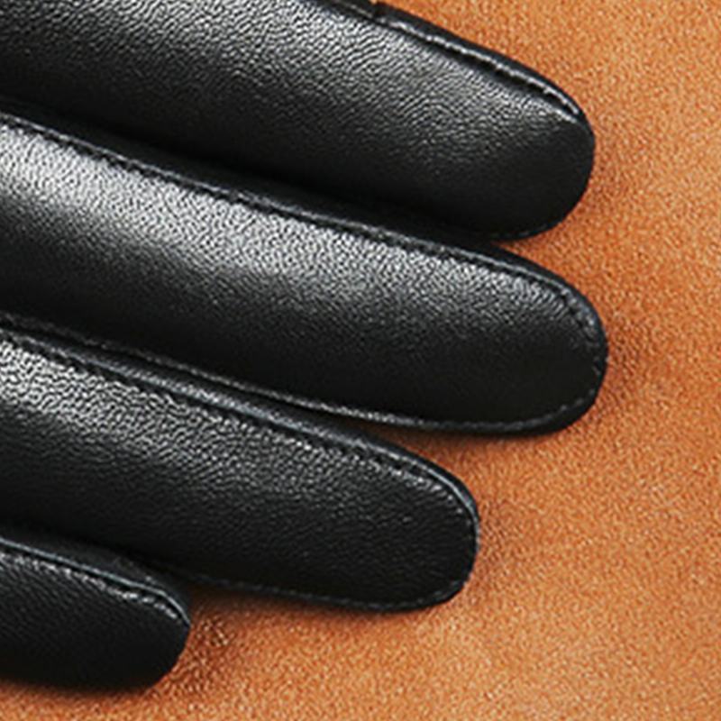 Unisex Prawdziwa Skóra Owcza Ekran Dotykowy Ciepłe Outdoor Casual Business Gloves