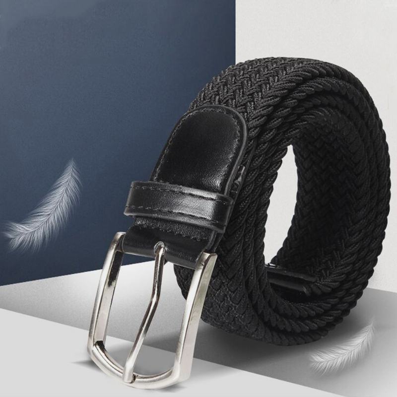 Unisex Pu 110 cm Elastyczny Tkany Styl Casual Pin Buckle Jeans Belt