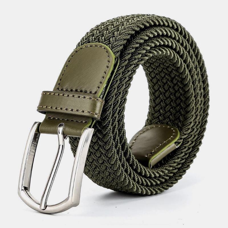 Unisex Pu 110 cm Elastyczny Tkany Styl Casual Pin Buckle Jeans Belt