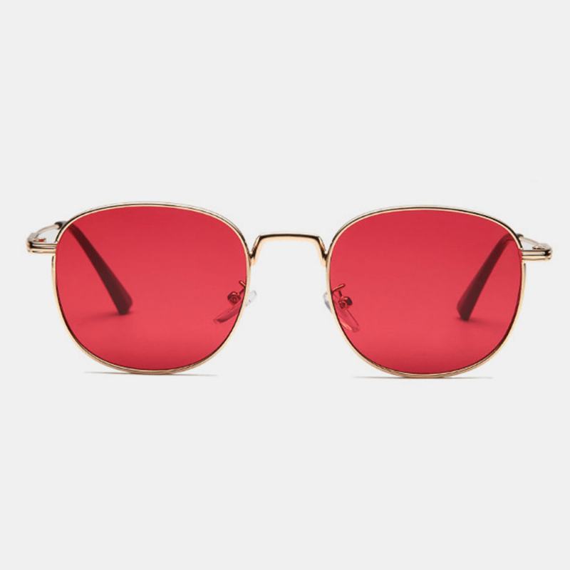 Unisex Retro Mała Metalowa Kwadratowa Ramka Na Zewnątrz Modne Okulary Przeciwsłoneczne Chroniące Przed Promieniowaniem Uv