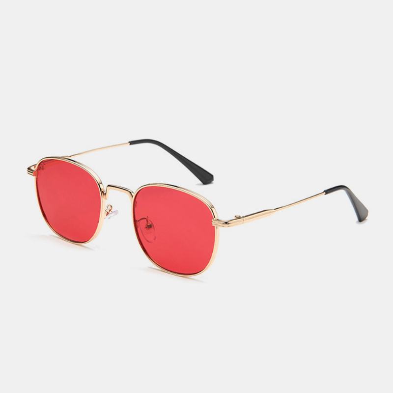 Unisex Retro Mała Metalowa Kwadratowa Ramka Na Zewnątrz Modne Okulary Przeciwsłoneczne Chroniące Przed Promieniowaniem Uv