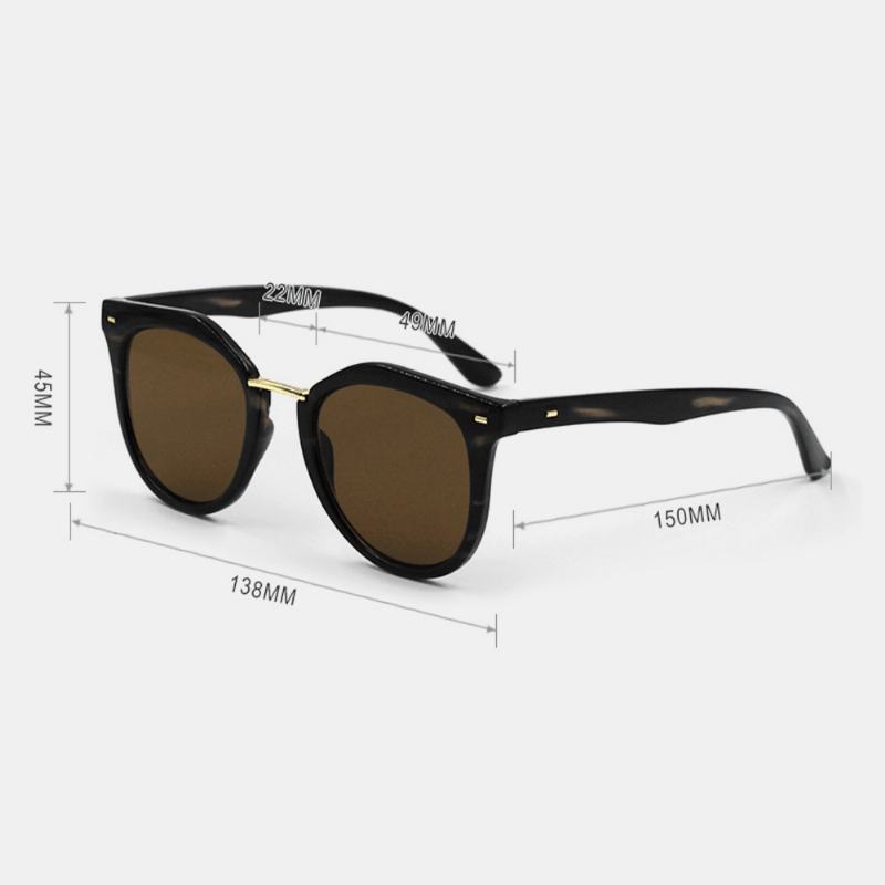 Unisex Tortoiseshell Square Full Frame Moda Casual Okulary Przeciwsłoneczne Chroniące Przed Promieniowaniem Uv