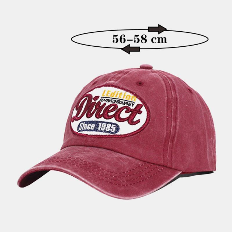 Unisex Trójwymiarowa Naszywka Z Haftem W Litery Twill Cap Retro Casual Wild Adustable Suncreen Baseball Cap