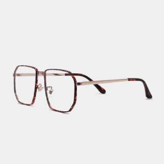 Unisex Wielokątne Metalowe Okulary Z Pełną Ramką Dla Krótkowzroczności Rama Anty-niebieskie Światło Modne Płaskie Okulary