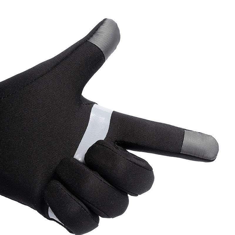 Unisex Wodoodporne Antypoślizgowe Rękawiczki Wydłużające Nadgarstek Sportowe Rękawice Z Ekranem Dotykowym Ciepłe Rękawiczki Z Podszewką