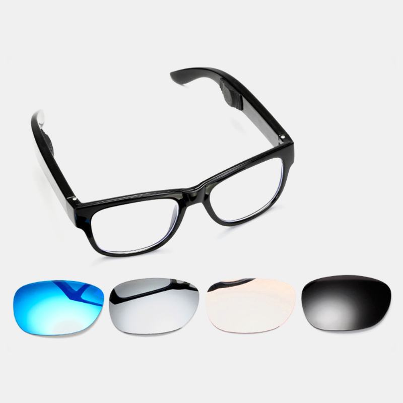 Unisex Zestaw Słuchawkowy Bluetooth Anti-blue Light Intelligence Touch Outdoor Riding Plain Glasses