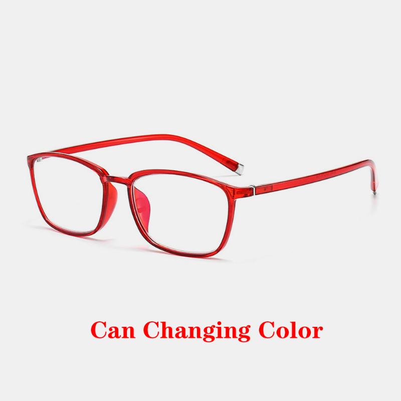 Unisex Zginalne Anty-niebieskie Światło Zmieniające Kolor Pełna Klatka Wieloogniskowe Podwójne Okulary Do CZytania Okulary Prezbioptyczne