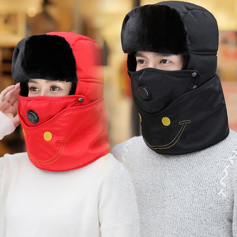 Unisex Zimowa Haftowana Uniwersalna CZapka Outdoorowa Traper