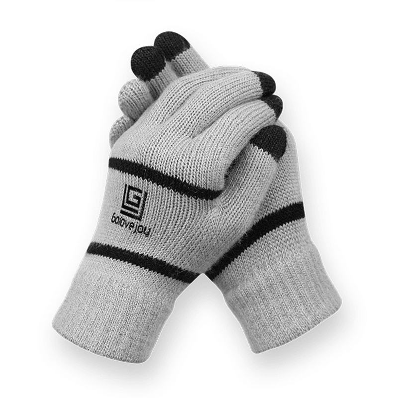 Unisex Zimowy Ekran Dotykowy Z Dzianiny Na Zewnątrz Ciepłe Zagęszczone Rękawiczki