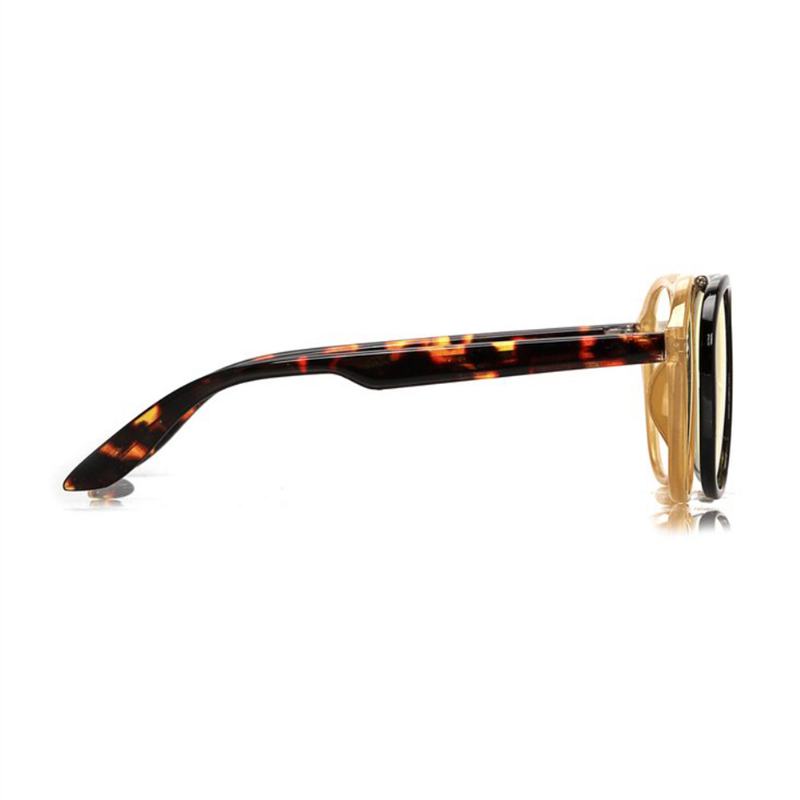 Uv400 Unisex Retro Osobowość Metalowa Ramka Okulary Przeciwsłoneczne Z Klapką