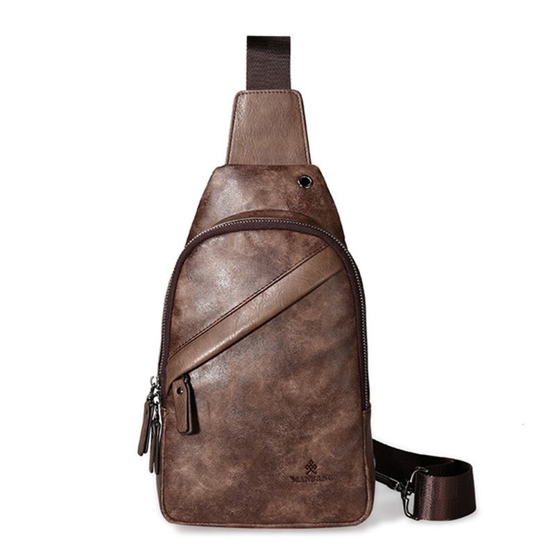 Vintage Casual Sling Bag Torba Przez Ramię Torba Na Klatkę Piersiową Dla Mężczyzn