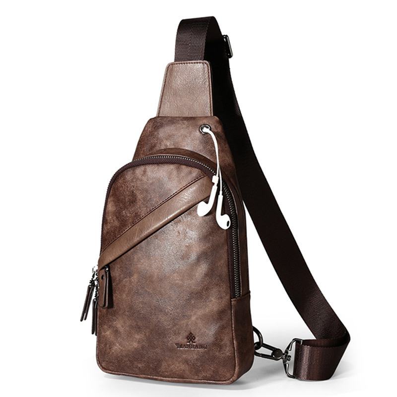 Vintage Casual Sling Bag Torba Przez Ramię Torba Na Klatkę Piersiową Dla Mężczyzn