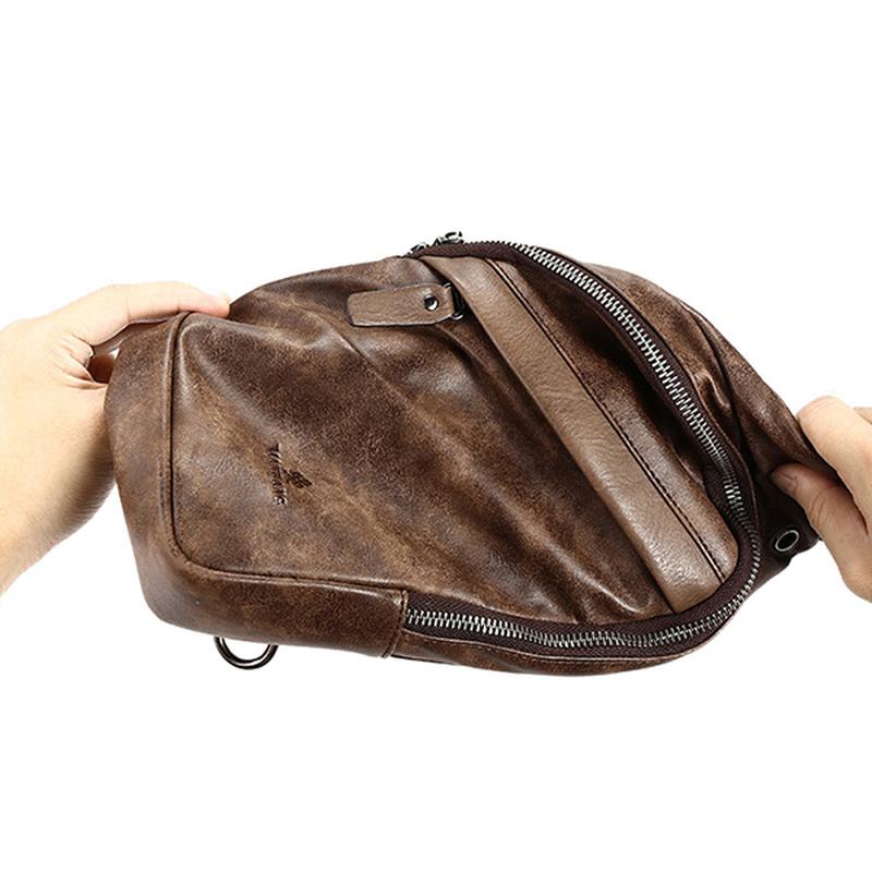 Vintage Casual Sling Bag Torba Przez Ramię Torba Na Klatkę Piersiową Dla Mężczyzn