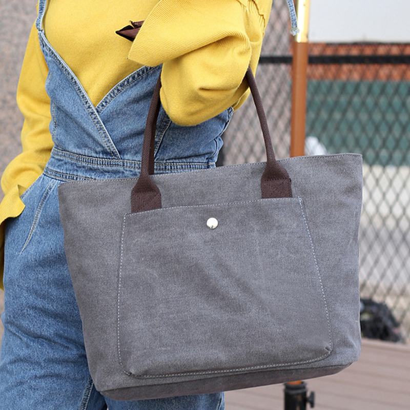 Vintage Simple Wild Tote Bags Torebki O Dużej Pojemności Dla Kobiet