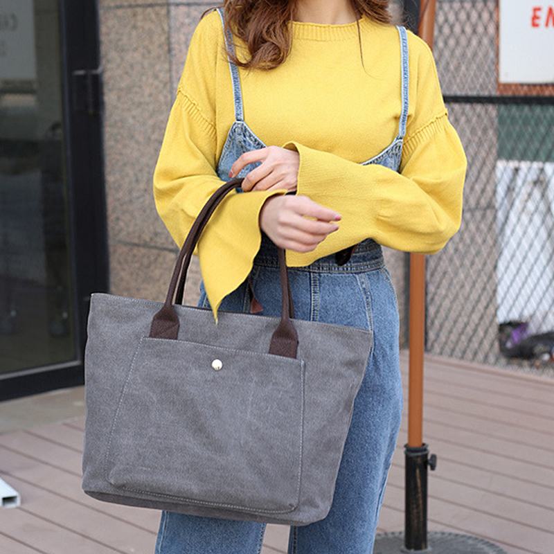 Vintage Simple Wild Tote Bags Torebki O Dużej Pojemności Dla Kobiet