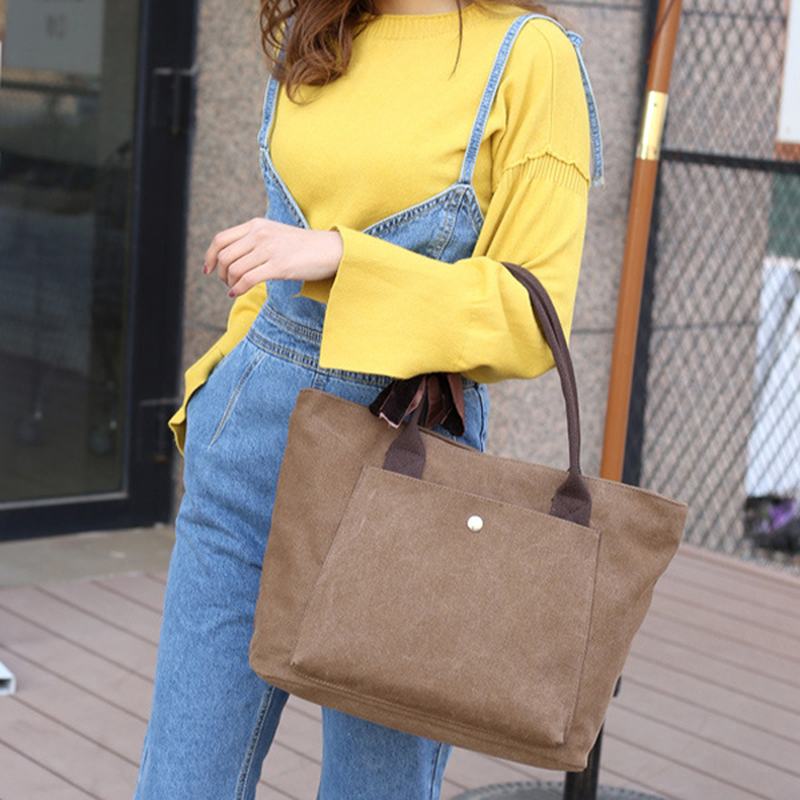 Vintage Simple Wild Tote Bags Torebki O Dużej Pojemności Dla Kobiet