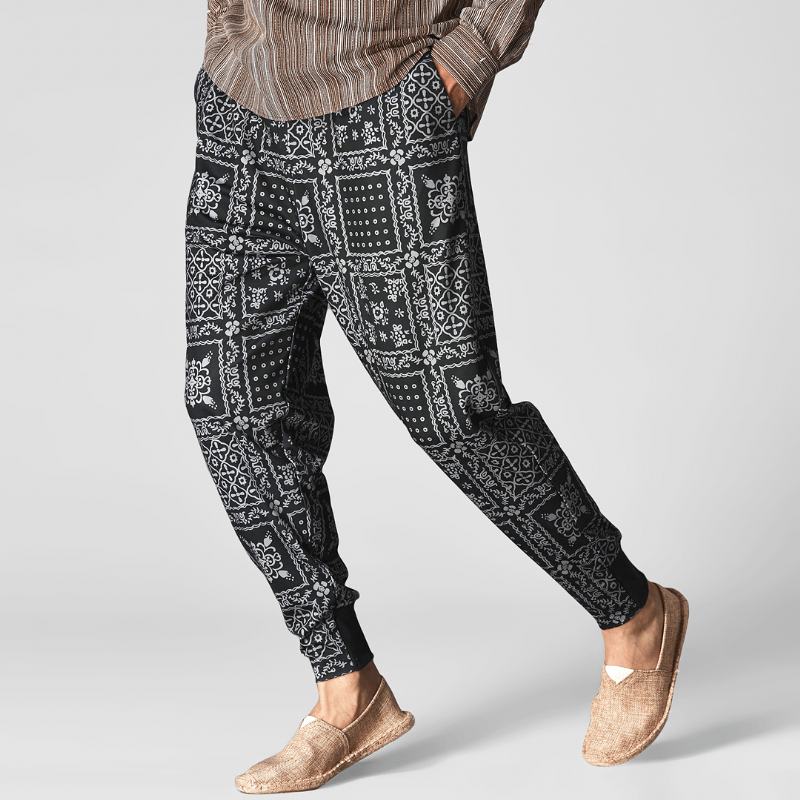 Wąskie Luźne Spodnie Haremowe W Stylu Vintage W Stylu Etnicznym