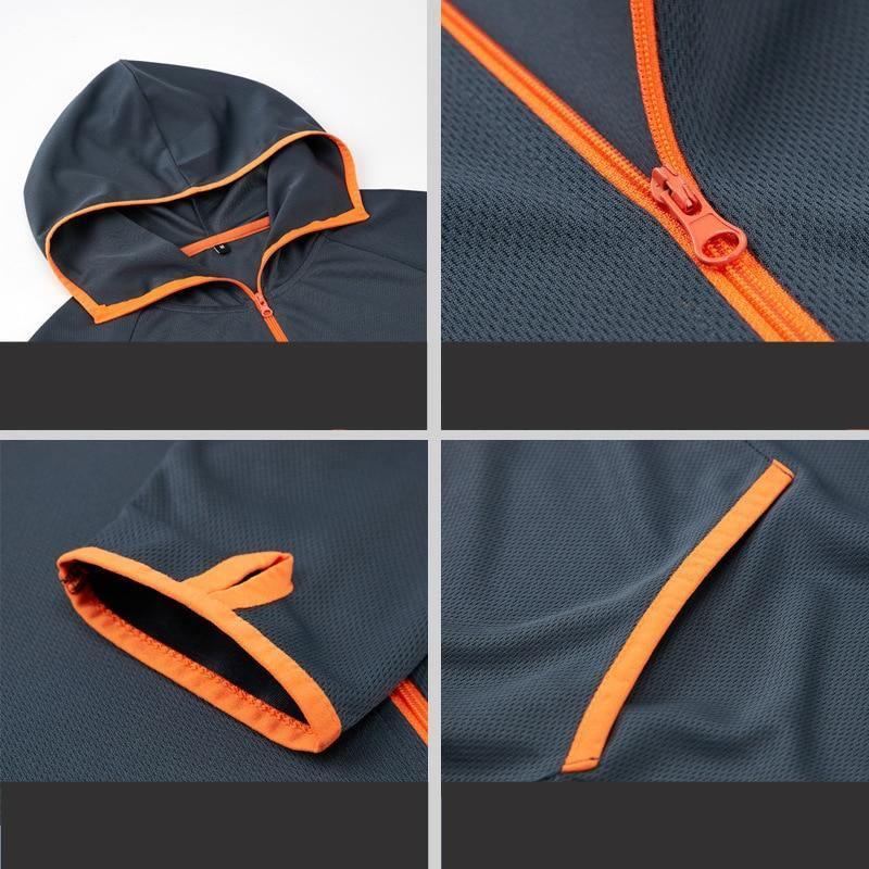 Wędkarstwo Mężczyźni Odzież Tech Odzież Hydrofobowa Lista Marek Casual Kleding Outdoor Camping Kurtki Z Kapturem Lodowy Jedwab Wodoodporny