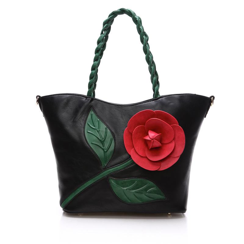 Wielofunkcyjna Torebka Damska Pu Leather Vintage Solid Rose