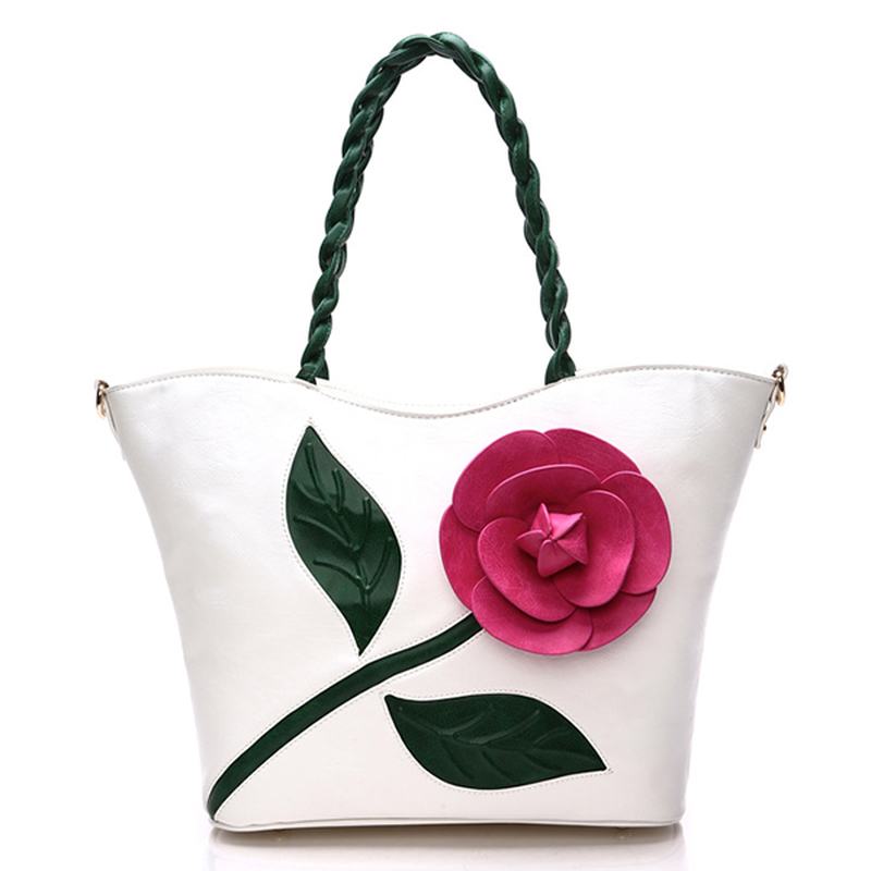 Wielofunkcyjna Torebka Damska Pu Leather Vintage Solid Rose