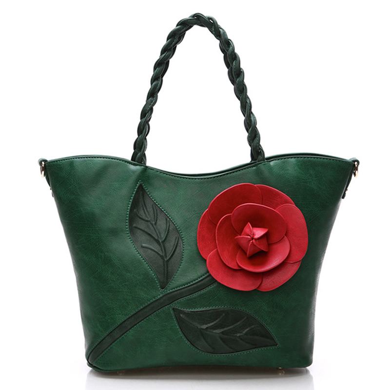 Wielofunkcyjna Torebka Damska Pu Leather Vintage Solid Rose