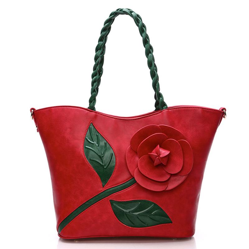 Wielofunkcyjna Torebka Damska Pu Leather Vintage Solid Rose