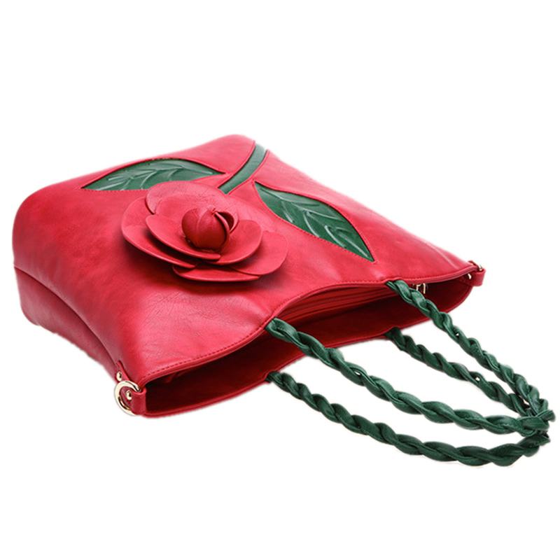 Wielofunkcyjna Torebka Damska Pu Leather Vintage Solid Rose