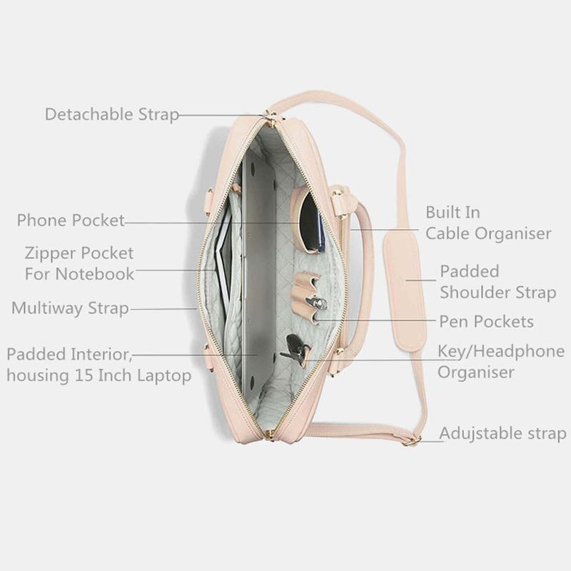 Wielofunkcyjny Plecak Damski Multi-carry Moda Casual Duża Pojemność 14-calowa Torba Na Laptopa Torba Na Ramię Torba Na Ramię Torebka