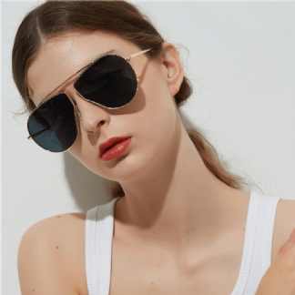 Wielokątne Okulary Przeciwsłoneczne Z Dużą Ramą Metalowe Okulary Przeciwsłoneczne Dla Kobiet