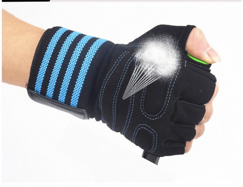 Wstążka Kompresyjna Opaska Na Nadgarstek Sportowe Antypoślizgowe Rękawiczki Z Półpalcami
