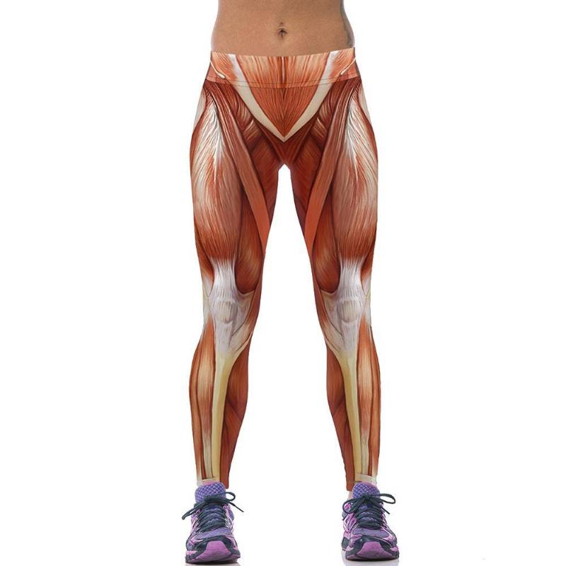 Wysoka Elastyczna Moda Legginsy Damskie Silne Mięśnie Legginsy Z Nadrukiem Damskie Spodnie Kompresyjne Pantalones Mujer Fitness