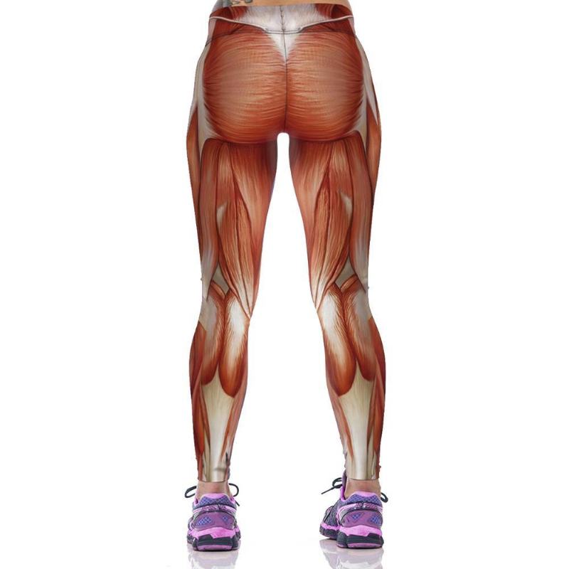 Wysoka Elastyczna Moda Legginsy Damskie Silne Mięśnie Legginsy Z Nadrukiem Damskie Spodnie Kompresyjne Pantalones Mujer Fitness