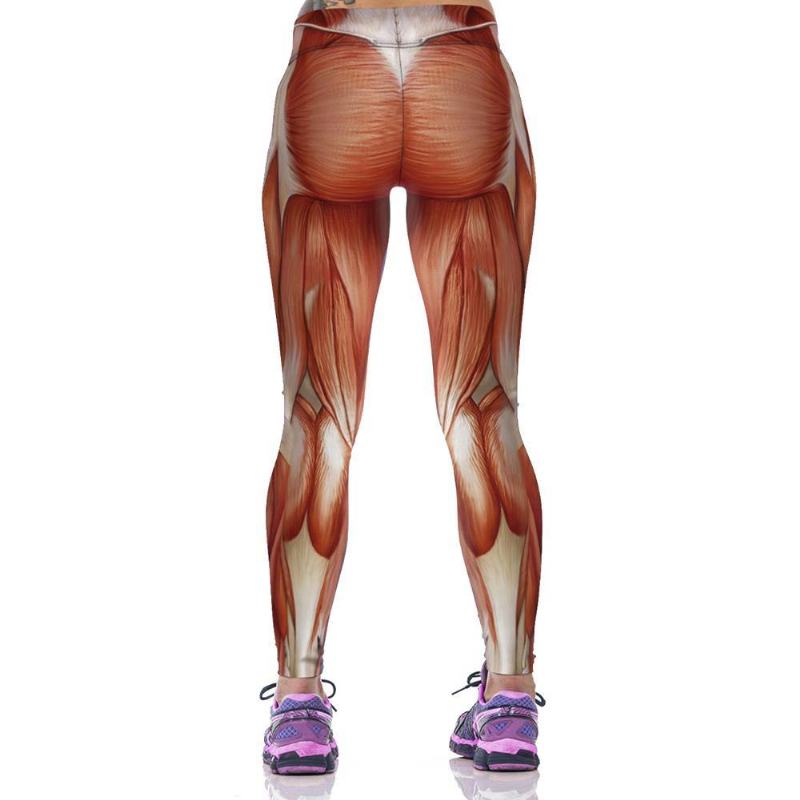 Wysoka Elastyczna Moda Legginsy Damskie Silne Mięśnie Legginsy Z Nadrukiem Damskie Spodnie Kompresyjne Pantalones Mujer Fitness