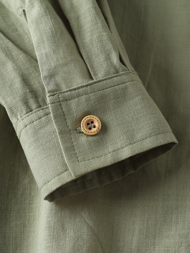 Zaprojektuj Męskie Patchworkowe Kieszenie Z Przeszyciami W Klapie Z Długim Rękawem 100% Bawełniane Koszule