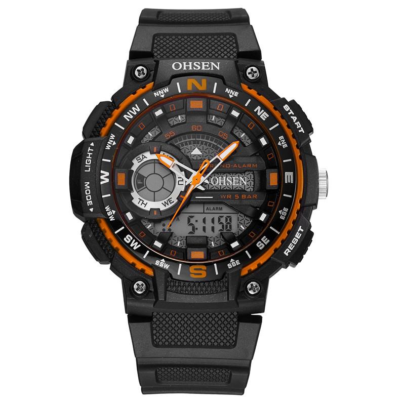 Zegarek Cyfrowy Podwójny Wyświetlacz Wielofunkcyjny Zegarek Sportowy Led Do Pływania