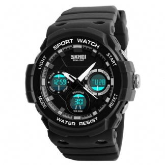 Zegarek Cyfrowy Z Podwójnym Wyświetlaczem Męski Zegarek Z Chronografem Świetlnym Zegarek Sportowy Na Świeżym Powietrzu