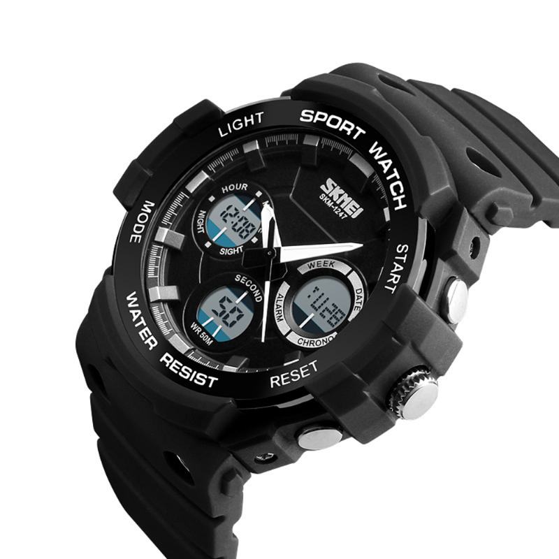 Zegarek Cyfrowy Z Podwójnym Wyświetlaczem Męski Zegarek Z Chronografem Świetlnym Zegarek Sportowy Na Świeżym Powietrzu