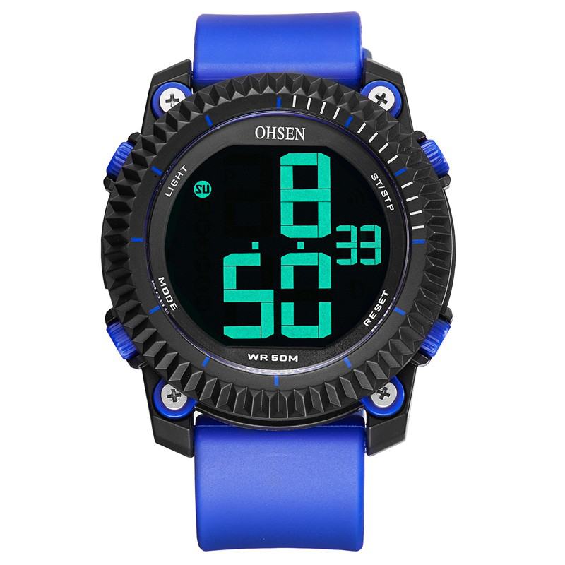 Zegarki Cyfrowe Stoper Alarm Wojskowy Sport Pływanie Mężczyźni Zegarek Led