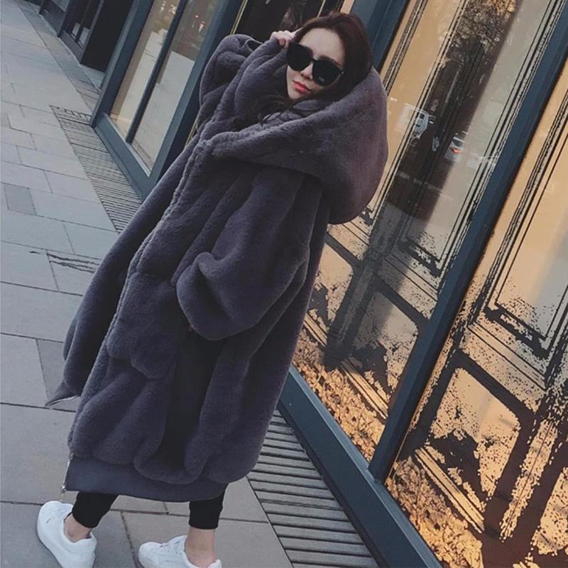Zima Płaszcz Ze Sztucznego Futra Kobiet 2018 Długa Ciepła Kurtka Ze Sztucznego Futra Płaszcz Casual Bluzy Luźna Kieszeń Płaszcz Znosić Casaco Feminino